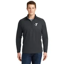 Mens Tall Size Sport-Wick® Stretch 1/2-Zip Pullover - Embroidered