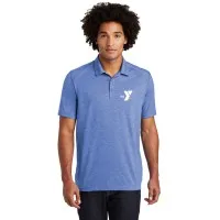 Mens TriBlend Wicking Polo - Screen Printed w/ Left Chest Y Logo